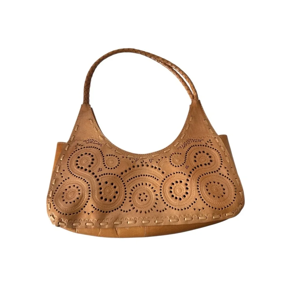 Western Purse Hand Made Medium Natural Cowgirl Rodeo‎ Ranch Vintage Y2K